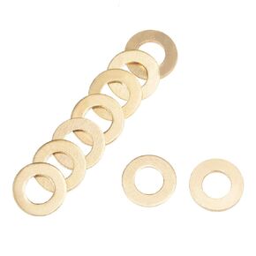 uxcell 100Pcs 6.3mm x 12mm x 1mm Copper Flat Washer for Screw Bolt