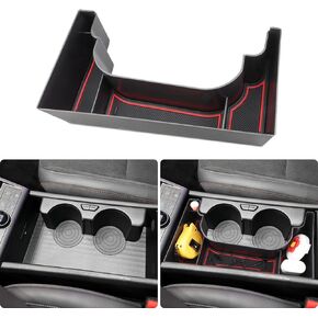 MARCHFA Center Console Organizer Tray for Hyundai Kona 2024 2025 Accessories Armrest Box Tray Organizer for Kona 2024 Insert Secondary Storage Box (Black) Only fit Electronic Transmission