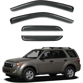 4 قطع واقي نافذة من الشمس المطر منحرف الرياح متوافق مع 2001-2012 Ford Escape/2008-2012 Mazda Tribute/2005-2011 Mercury Mainer 94059