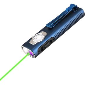 TrustFire Mini X3 Rechargeable EDC Flashlight with White Light, Flood Light, UV and Green Beam, 1050 Lumens Portable Flat Flashlights, Fourfold Light Sources Pocket Lights for Emergency (Black)