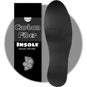 Carbon Fiber Insole for Turf Toe, Hallux Rigidus, Limitus, Foot Fractures, Arthritis, Rigid Graphite Shoe Insert for Sports, Hiking, Trekking, Alternative to Post Op Shoe - 1 Piece 245mm