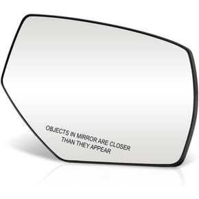 For GMC Sierra 1500 2014 15 16 17 2018 Mirror Glass Passenger Side | Heated | w/Backing Plate | Convex Glass Type | Replacement For 22919746 | GM1325145