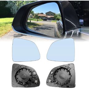 FEXON 2PCS Side Mirror for Tesla Model 3 2017-2023 Rear View Mirror with Anti Glare Panoramic Blue Glass Lens and Heat defogging