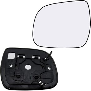Driver Side Mirror Glass Assembly With Plastic Backing Plate (Non-Heated) Compatible with 2010-2013 Toyota Highlander, 2012-2015 Tacoma