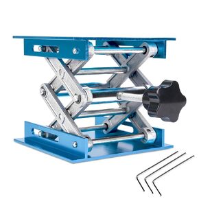 Lab Jack Stand 10x10cm/3.94x3.94 inches Aluminum Oxide Alloy Lifting Stand Platform Lab Jack Scissor Stand Platform