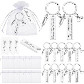 Kigeli 12 Set Nurse Week Gifts Bulk 2023 Nurse Keychains for Women Nurse Appreciation Gifts Bulk Nurse Thank You