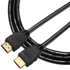 HDMI to HDMI Cable 2.0, High Speed 4K 60Hz HDMI Adapter Male to Male, Compatible with Camera, Camcorder, Laptops, Graphics Card, HDTV, Tablet, EOS RP/EOS 7D Mark II/XA40,4.9FT(Black)