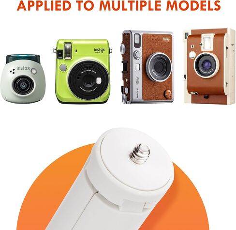 حامل ثلاثي Rieibi لـ Fujifilm Instax Pal، حامل ثلاثي صغير مع برغي 1/4 بوصة لكاميرا Fuji Instax Pal/Instax Mini EVO/70/LOMO الفورية، حامل ثلاثي صغير مع مطاط مقاوم للانزلاق - أبيض in Saudi Arabia