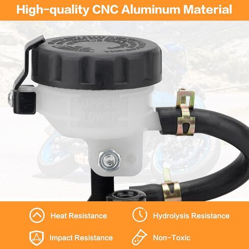 Motorcycle Brake Pump Lever 7/8" 22mm Hydraulic Master Cylinder Reservoir Clutch CNC Left & Right Set Universal Replacement for Harley Honda Kawasaki Suzuki Yamaha (Black) in Kuwait