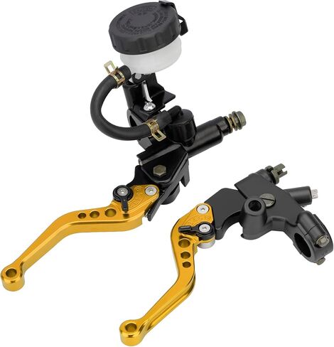Motorcycle Brake Pump Lever 7/8" 22mm Hydraulic Master Cylinder Reservoir Clutch CNC Left & Right Set Universal Replacement for Harley Honda Kawasaki Suzuki Yamaha (Black) in Kuwait