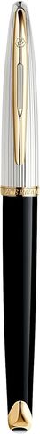 قلم حبر Waterman Carène Marine Amber، بني لامع وأسود مع مشبك ذهبي 23 قيراط، سن رفيع مع خرطوشة حبر زرقاء، صندوق هدايا in Kuwait