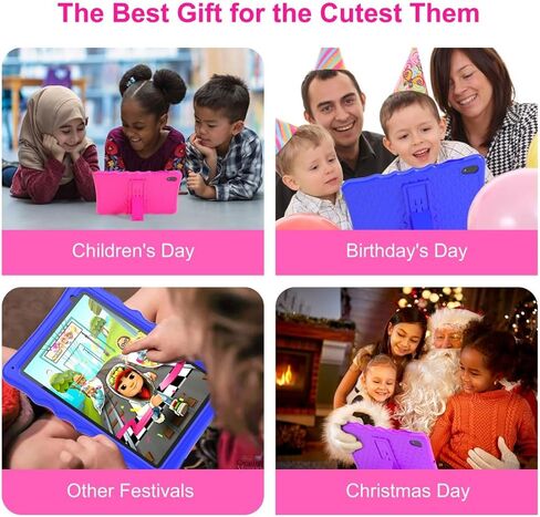 Android 13 Kids 10 inch Tablet with case Included,Android Tablet 10 inch, Google Tablet with 4GB RAM &32GB ROM,1280 * 800 IPS,Tablet for Kids 3-7,Ideal Kids Gift in Kuwait