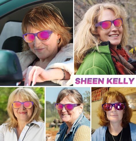 SHEEN KELLY 2 PCS TR90 Polarized Oversized Fit over Sunglasses Over Glasses With Cat Eye Frame for Women & Men Lightweight Glasses in Saudi Arabia