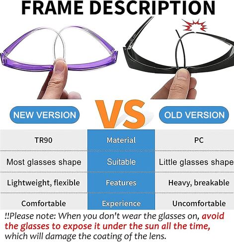 SHEEN KELLY 2 PCS TR90 Polarized Oversized Fit over Sunglasses Over Glasses With Cat Eye Frame for Women & Men Lightweight Glasses in Saudi Arabia