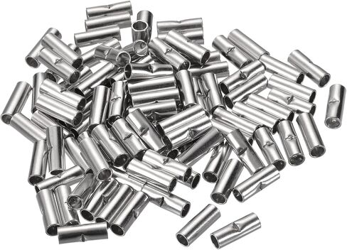 MECCANIXITY Non-Insulated Butt Crimp Terminals 12-10 AWG for Electrical Wire Splice DIY, Pack of 100 in Saudi Arabia