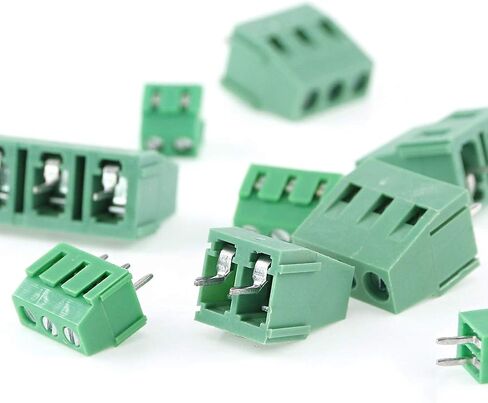 Glarks 40pcs(8 Kinds) 2.54/3.8/5.0/7.5mm Pitch 2/3 Pin PCB Mount Screw Terminal Block Connector Assortment Kit in Saudi Arabia