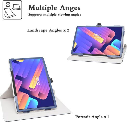 حافظة لجهاز Lenovo P11 Gen 2 Tablet حافظة مقاومة للصدمات تدور 360 درجة من جلد البولي يوريثان الفاخر مع حلقة قلم رصاص لجهاز Lenovo Tab P11 2nd Gen 11.5 بوصة 2023 (TB350FU/TB350XU) أزرق داكن in Saudi Arabia