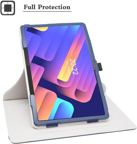 حافظة لجهاز Lenovo P11 Gen 2 Tablet حافظة مقاومة للصدمات تدور 360 درجة من جلد البولي يوريثان الفاخر مع حلقة قلم رصاص لجهاز Lenovo Tab P11 2nd Gen 11.5 بوصة 2023 (TB350FU/TB350XU) أزرق داكن in Saudi Arabia