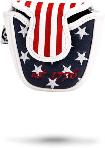 Pins & Aces USA Head Cover - Premium, Hand-Made Leather, Hi Quality Headcover - American Pride Styled, Tour Quality Golf Club Cover - Style and Customize Your Golf Bag in Saudi Arabia