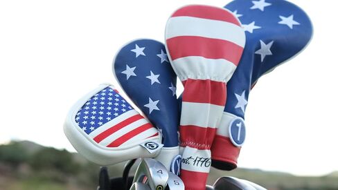 Pins & Aces USA Head Cover - Premium, Hand-Made Leather, Hi Quality Headcover - American Pride Styled, Tour Quality Golf Club Cover - Style and Customize Your Golf Bag in Saudi Arabia