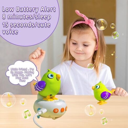 Toddler Toys 2-3, Interactive Musical Electronic Pets Talking Bird for Kids, Early Educational Learning Toys with 26 Songs & Recording, 1 2 3 4 Year Old Boy Girl Birthday, Purple in Saudi Arabia