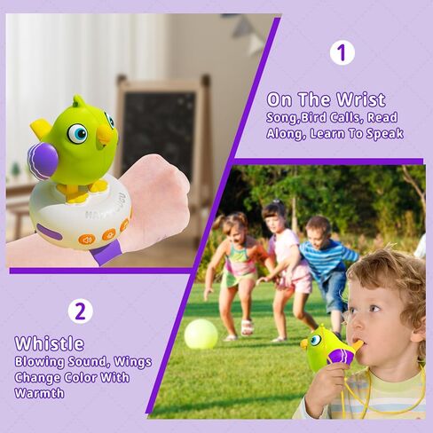 Toddler Toys 2-3, Interactive Musical Electronic Pets Talking Bird for Kids, Early Educational Learning Toys with 26 Songs & Recording, 1 2 3 4 Year Old Boy Girl Birthday, Purple in Saudi Arabia