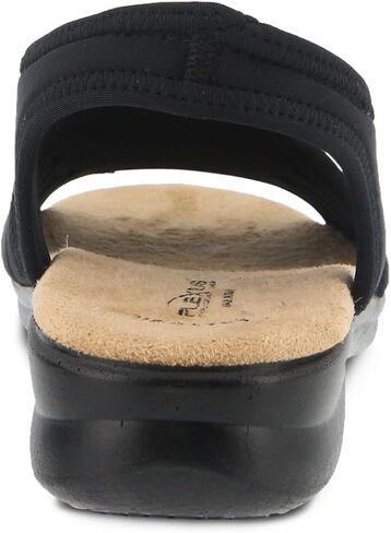 Spring Step Flexus Nyaman Slingback Sandals for Women | Low Heel Slip-On Summer Sandals | Ladies Casual Flat Platform Sandal | Black EU 41 / US 9.5-10 in Saudi Arabia
