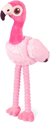 P.L.A.Y. Cute Plush Dog Toys - Fetching Flock, Bird Themed Durable Plush Squeaker Chew Toy, Great for Puppies & Small, Medium, Large Dogs - Machine Washable, Recycled Materials (Flora the Flamingo) in Saudi Arabia
