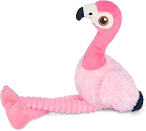 P.L.A.Y. Cute Plush Dog Toys - Fetching Flock, Bird Themed Durable Plush Squeaker Chew Toy, Great for Puppies & Small, Medium, Large Dogs - Machine Washable, Recycled Materials (Flora the Flamingo) in Saudi Arabia