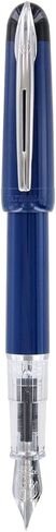 قلم حبر Waterman Kultur، عاكس باللون الأزرق الداكن مع زخرفة من الكروم، سن رفيع مع حبر أزرق in Kuwait