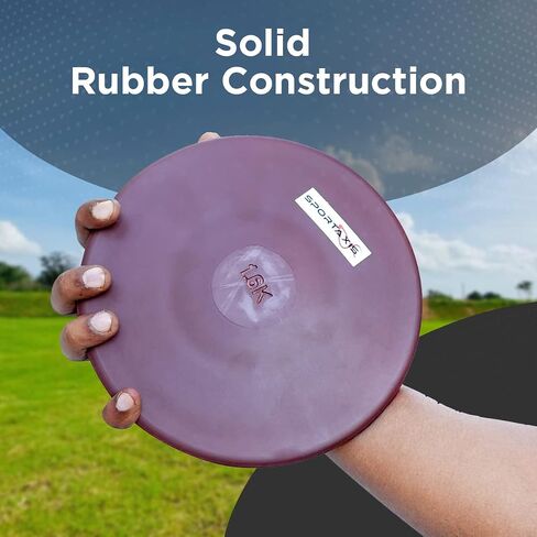 SPORTAXIS Rubber Discus Throw - Solid Rubber Construction - Ideal for Track and Field Training - Enhance Your Discus Throwing Skills – Ideal for High School & College Throwers in Saudi Arabia