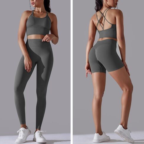 LONGBIDA Strappy Sports Bra for Women Sexy Crisscross Back Light Support Yoga Bra with Removable Cups in Saudi Arabia