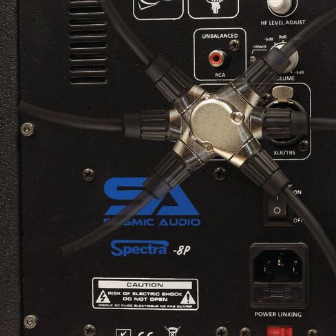 مكبرات الصوت الزلزالية قابلة للتعديل بزاوية قائمة 3 موصلات أنثى XLR، 7 مقابس XLR، حزمة من 4 in Saudi Arabia