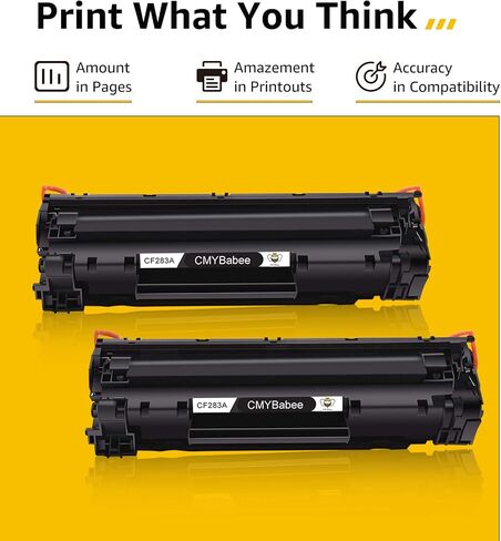 CMYBabee Compatible Toner Cartridge Replacement for HP 83A CF283A for HP Laserjet Pro MFP M127fw M225dw M127fn M125nw M201dw M225dn M201n M125a Printer Ink (Black, 2-Pack) in Saudi Arabia
