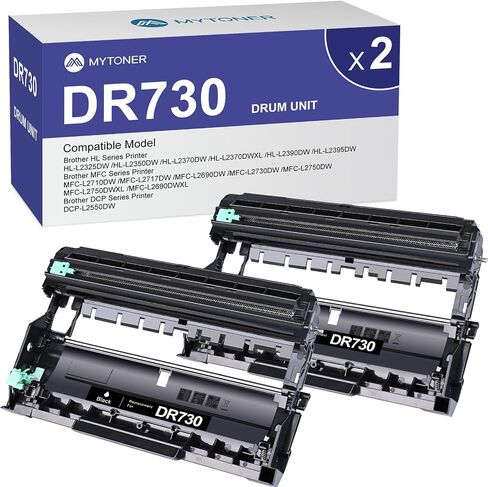 DR730 Drum Unit (Not Toner) Compatible Replacement for Brother DR 730 DR-730 Drum for MFC-L2710DW DCP-L2550DW MFC-L2750DW HL-L2350DW HL-L2370DW MFC-L2690DW Printer (2 Drum) in Saudi Arabia