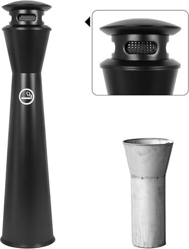 Outdoor Trash Can with Removable Inner Barrel, Stainless Steel Trash Can, Garbage Can for Outside Pool, Backyard, Office, Hotel in Saudi Arabia
