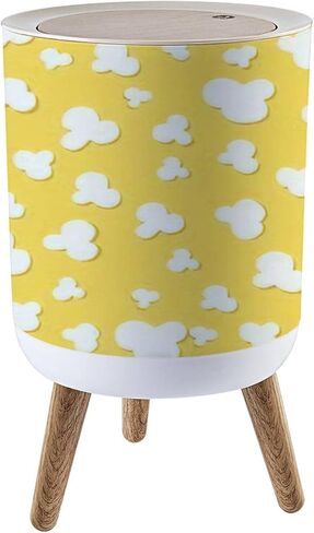 سلة مهملات صغيرة مع غطاء، خلفية سينمائية، كائن مسرح سينمائي على ستارة حمراء، صندوق قمامة مستدير، صندوق نفايات، غطاء صحفي، سلة مهملات مقاومة للكلاب، للمطبخ، الحمام، غرفة المعيشة، 1.8 جالون in Kuwait