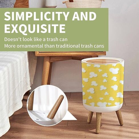 سلة مهملات صغيرة مع غطاء، خلفية سينمائية، كائن مسرح سينمائي على ستارة حمراء، صندوق قمامة مستدير، صندوق نفايات، غطاء صحفي، سلة مهملات مقاومة للكلاب، للمطبخ، الحمام، غرفة المعيشة، 1.8 جالون in Kuwait