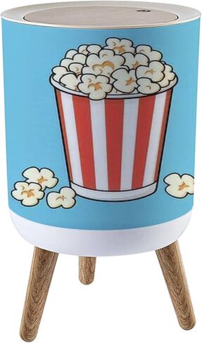 سلة مهملات صغيرة مع غطاء، خلفية سينمائية، كائن مسرح سينمائي على ستارة حمراء، صندوق قمامة مستدير، صندوق نفايات، غطاء صحفي، سلة مهملات مقاومة للكلاب، للمطبخ، الحمام، غرفة المعيشة، 1.8 جالون in Kuwait