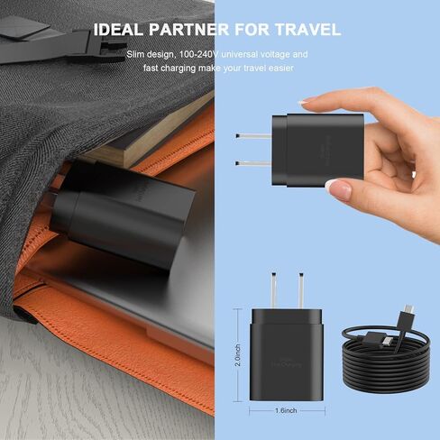 Galaxy S24 Ultra Charger Super Fast Charging, 3 Pack 25W USB C Wall Charger Block with 10FT Long USB C to C Charging Cable for Galaxy S24/S24+/S24 Ultra/S23/S23+/S23 Ultra/S22/S21/S20/Note 20/Note 10 in Kuwait