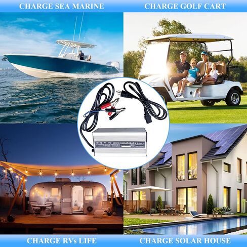 OCELL 58.4V 5A, AC-DC Battery Charger, Dedicated Best Solution for 48V Lithium Iron Phosphate, LiFePO4 Battery Recharging, Support Charging Solar Off-Grid, Golf Cart, Backup Power, RV, Marine in Saudi Arabia