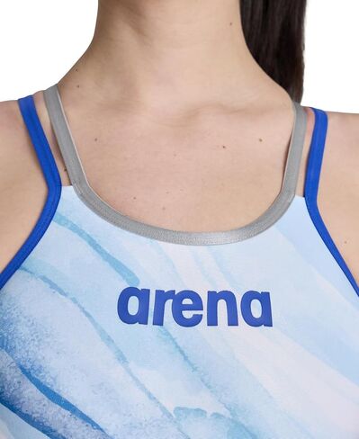 ARENA One Dreams Women's Seamless Swimsuit Double Cross Back One Piece MaxLife Pool Training Suit Ladies Athletic Suit in Saudi Arabia