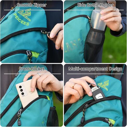 Peicees Bags for Men Waterproof Sling Bag Crossbody Shoulder Bag for Women Chest Daypack Backpack for Travel Bike Hiking in Saudi Arabia