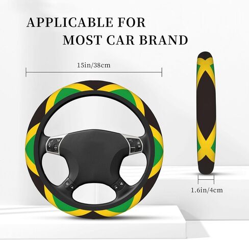 2nd Amendment Vintage American Flag USA Second 2A Universal Steering Wheel Covers, Cute Car Accessories for Women Girls Car Truck in Saudi Arabia