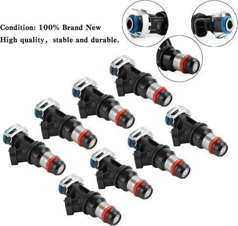 1×Fuel Injectors Fit For 8.1 Mercury Mercruiser 496 MAG,-496 HO 8.1S MPI,8.1L HO,For Chevrolet and GMC Trucks 1999-2007 4.8L 5.3L 6.0L 8.1L fitted with Delphi Multec II injectors Mini Connector in Kuwait