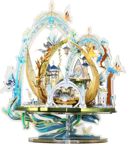 MU 3D Fairy Series Metal Puzzle Model Kits Cinderella's Elf Carriage, Princess Magic Palace Miniature Building, DIY Birthday Xmas Gift Toy Sets in Saudi Arabia