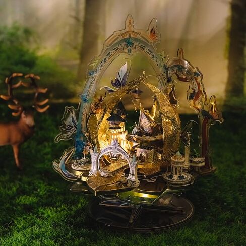 MU 3D Fairy Series Metal Puzzle Model Kits Cinderella's Elf Carriage, Princess Magic Palace Miniature Building, DIY Birthday Xmas Gift Toy Sets in Saudi Arabia