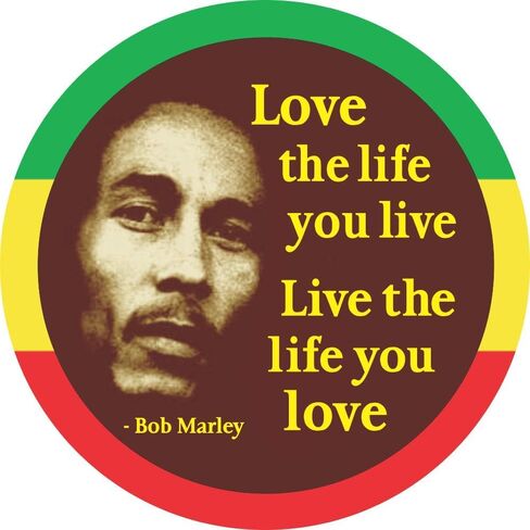 Peace Resource Project Love The Life You Live, Live The Life You Love - Small Bumper Sticker or Laptop Decal (7" X 1.5") in Saudi Arabia