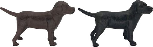 First of a Kind Cast Iron Labrador Dog Statues, Vintage, Antique Tabletop Cute Labrador Figurine Collectible Gifts in Black, Decorative Cast Iron Lab Doggie Decor Figurines in Saudi Arabia