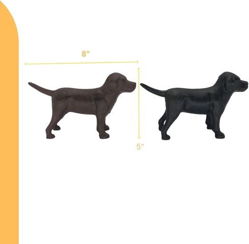 First of a Kind Cast Iron Labrador Dog Statues, Vintage, Antique Tabletop Cute Labrador Figurine Collectible Gifts in Black, Decorative Cast Iron Lab Doggie Decor Figurines in Saudi Arabia